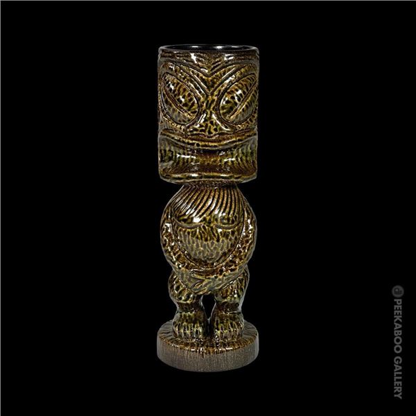 RARE MUNKTIKI - TRADER VIC'S WOODSIE GREEN GOBLET TIKI MUG NUMBERED 47/100.