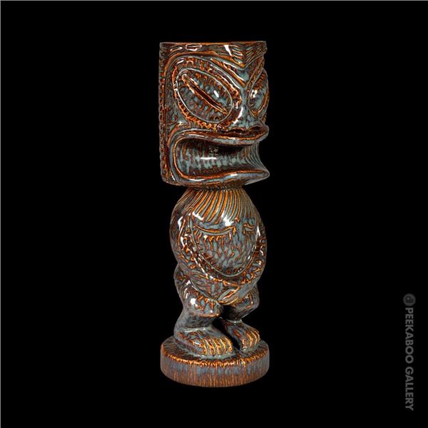 RARE MUNKTIKI - TRADER VIC'S MOSSY BROWN GOBLET TIKI MUG NUMBERED 78/100.