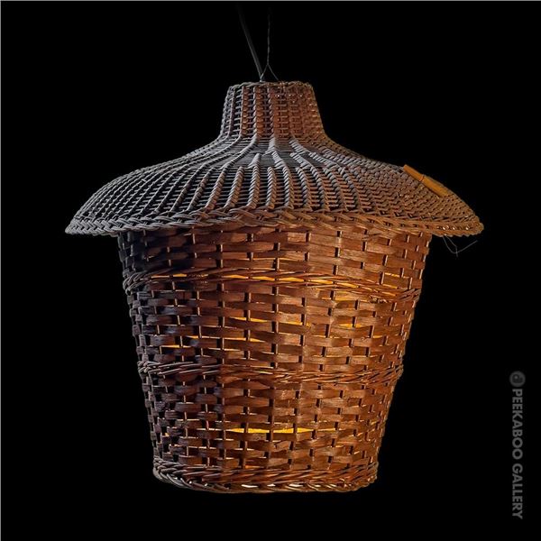 FABULOUS ORIGINAL "CHINESE BASKET LAMP" FROM "THE KONA KAI" PHILADELPHIA.
