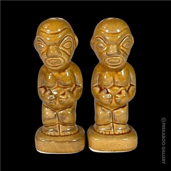 STEVE CRANE'S KON TIKI SALT & PEPPER SHAKERS.