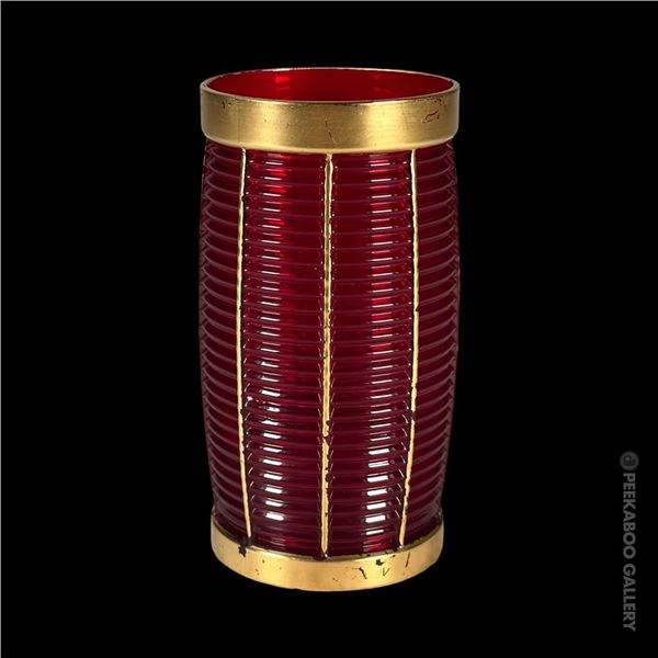 RARE TRADER VIC'S RED "PORT LIGHT" GLASS.