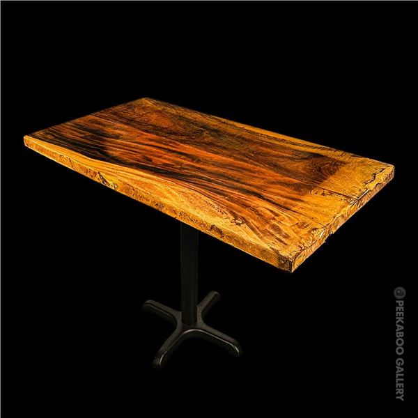 ULTRA RARE - MONKEYPOD WOOD MEDIUM DINING TABLE FROM "THE LANAI" SAN MATEO.