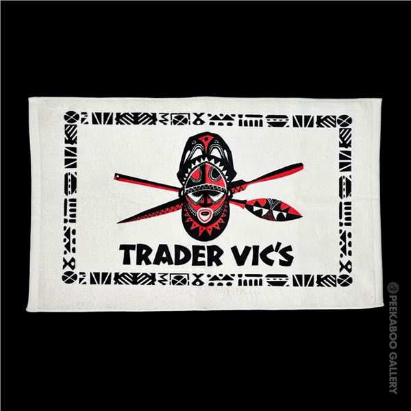 SCARCE TRADER VIC'S TERRY CLOTH BAR TOWEL.