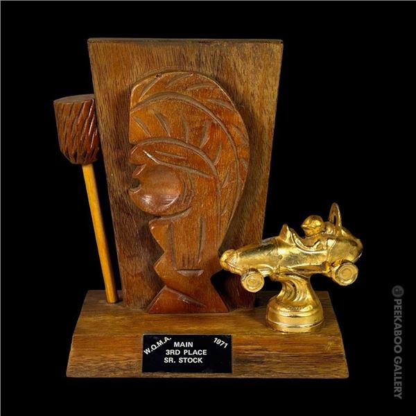 TIKI GOD HAWAII STOCK CAR RACING TROPHY.
