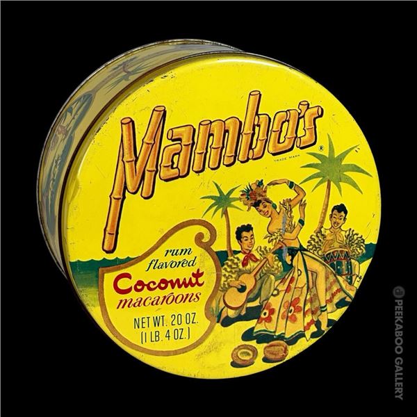 VINTAGE TROPICAL MAMBO'S COCONUT MACAROONS TIN.
