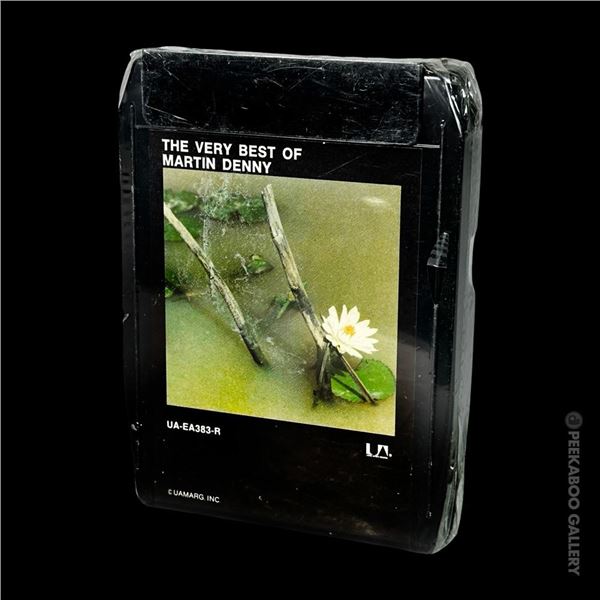 THE VERY BEST OF MARTIN DENNY 8-TRACK IN ORIGINAL SEALED CELLOPHANE.