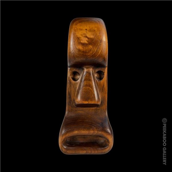 OCEANIC ARTS FAMOUS CARVED #438 POLYNESIAN TIKI MASK.
