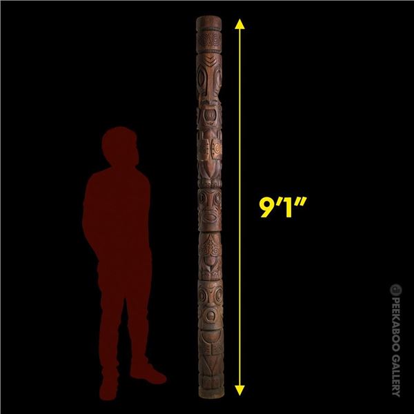 IMPRESSIVE 9-FOOT TIKI JANUS POLE FROM THE FABULOUS MARRIOTT "KONA KAI" - PHILADELPHIA.