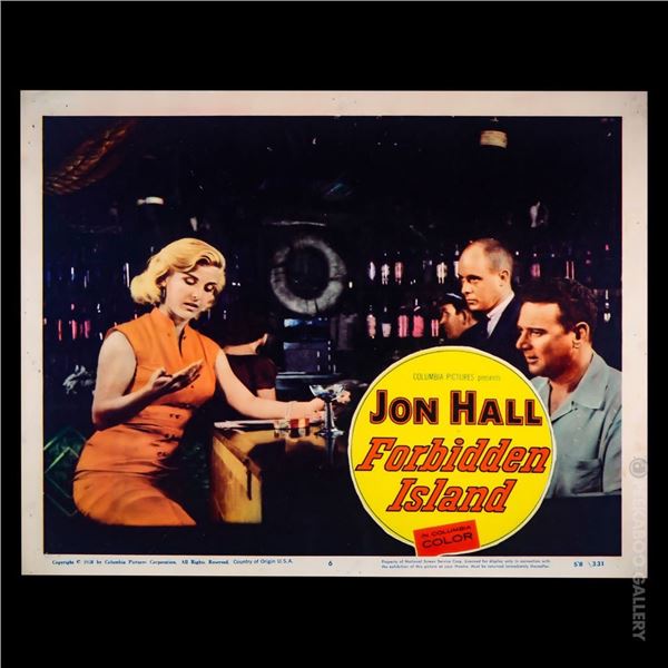 SVEN KIRSTEN KOLLECTION - "FORBIDDEN ISLAND" LOBBY CARD.