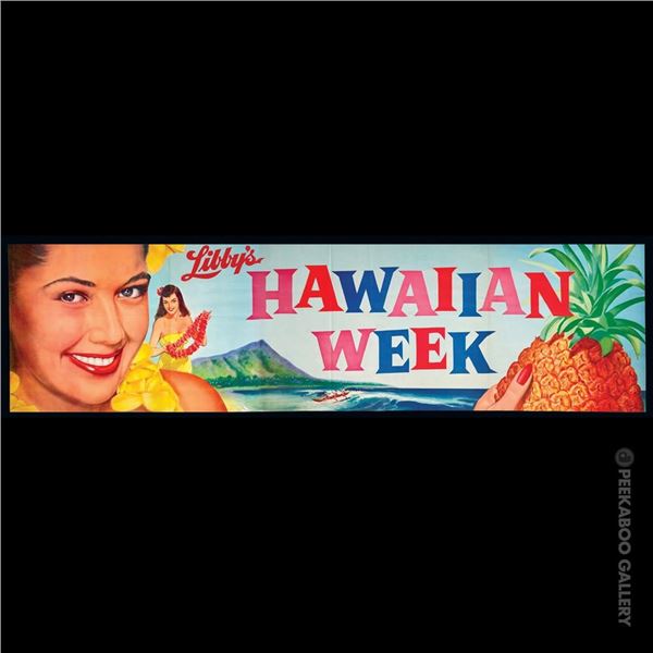 1960s LIBBY'S "HAWAIIAN WEEK" PROMOTIONAL POSTER.