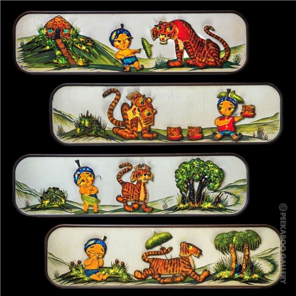 1960s SAMBO'S RESTAURANT FRAMED STORYBOARD LIGHT PANEL SCULPTURE ART - PANEL #1.