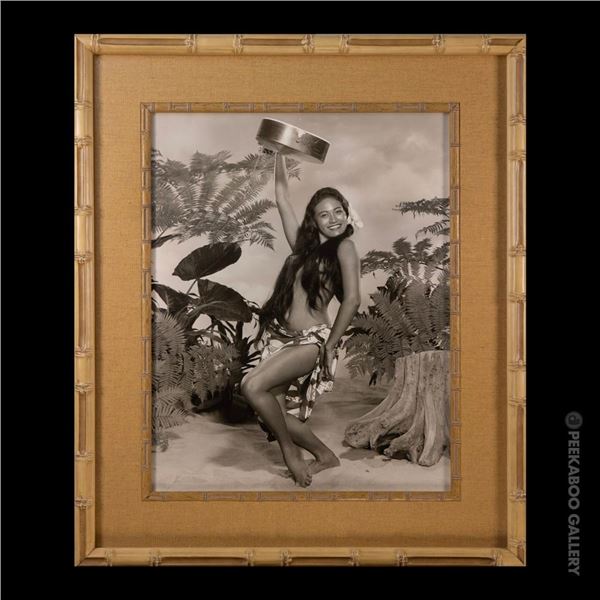 GORGEOUS OVERSIZED PROMOTIONAL STUDIO SILVER GELATIN PRINT OF TARITA FROM "MUTINY ON THE BOUNTY".