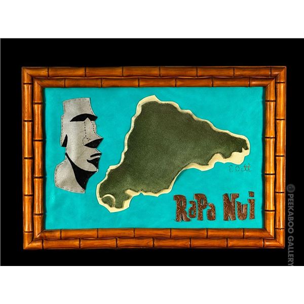 SVEN KIRSTEN KOLLECTION - "RAPA NUI" EASTER ISLAND 3-D COLLAGE BY ERIC OCTOBER.
