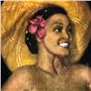 Image 3 : OFFICIAL LEETEG "HINA RAPA" WAHINE LITHOGRAPH PRINT.