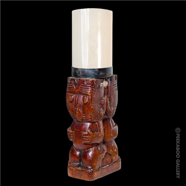 OCEANIC ARTS SIGNATURE TRADER VIC'S #1401 "THE MAORI" TIKI TABLE LAMP.