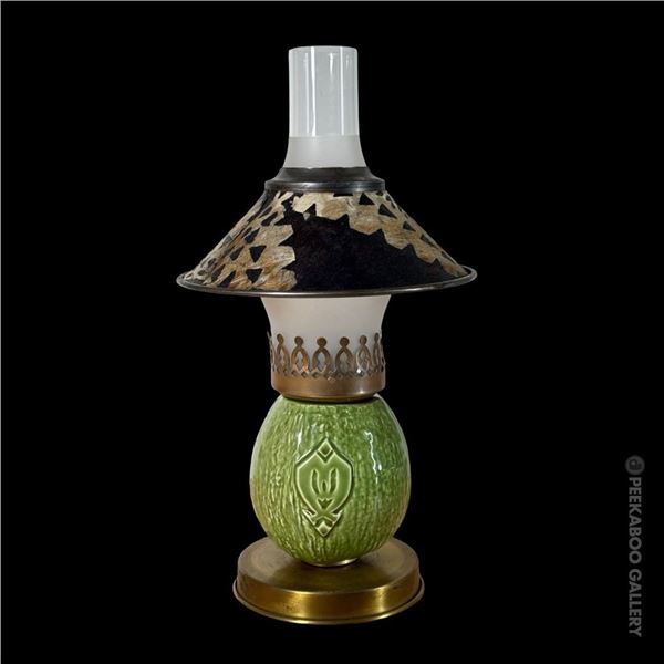OCEANIC ARTS CUSTOMIZED #1413 "COCOANUT" INTERCONTINENTAL HOTEL SAMOA - CERAMIC TABLE LAMP.