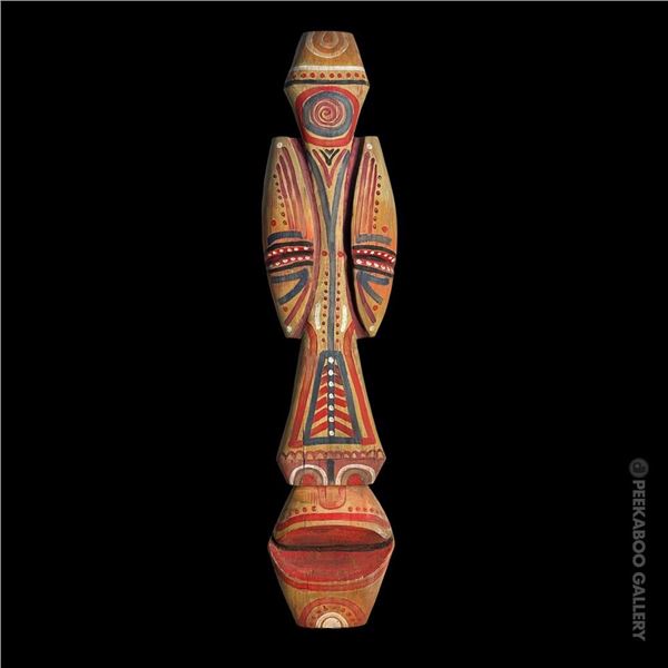 OCEANIC ARTS LEROY SCHMALTZ ONE-OF-A-KIND LARGE WITCO INSPIRED TIKI MASK.