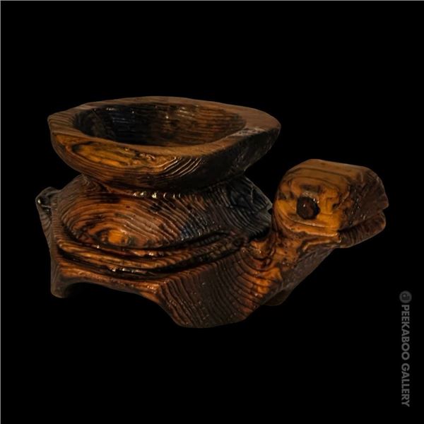 WITCO "BIG SNAPPER" CARVED TURTLE BOWL.