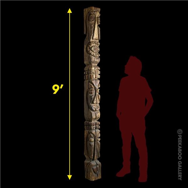 SUPER RARE CUSTOM WILLIAM WESTENHAVER WITCO COMMERCIAL DECOR TIKI POST.