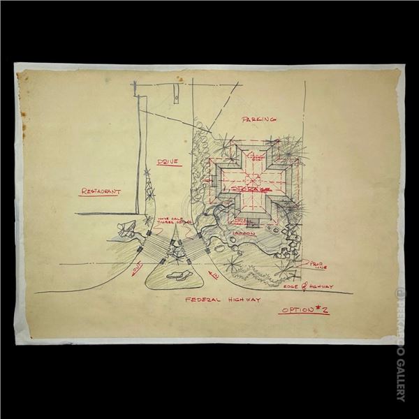 ORIGINAL MAI-KAI CHARLES McKIRAHAN EXPANDED ENTRANCE "OPTION TWO" - OVERHEAD PLOT PLAN CONCEPTUAL SC