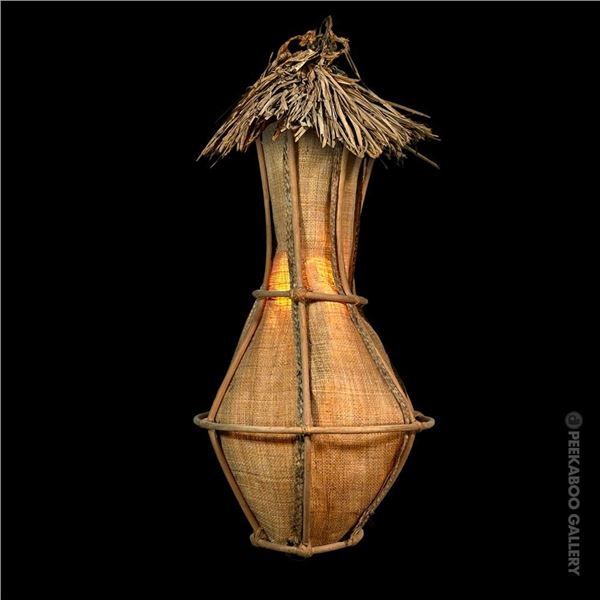 ICONIC MAI-KAI SIGNATURE HOURGLASS FISH TRAP LAMP.