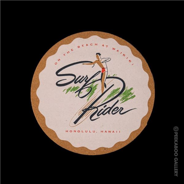 SURF RIDER WAIKIKI COCKTAIL COASTER.