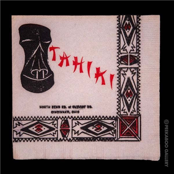TAHIKI RESTAURANT TIKI COCKTAIL NAPKIN.