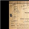 Image 5 : 1940s DON THE BEACHCOMBER - HOLLYWOOD BALSA WOOD MENU PERSONALLY SIGNED BY DONN BEACH.