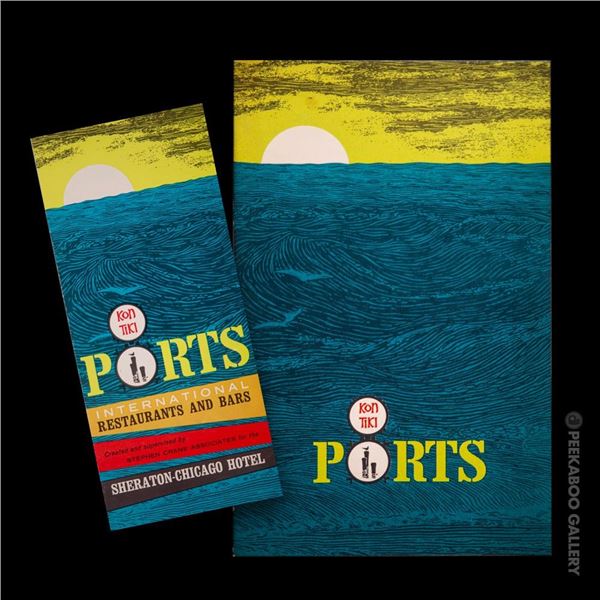 STEVE CRANE'S KON-TIKI PORTS RESTAURANT MENU & BROCHURE.