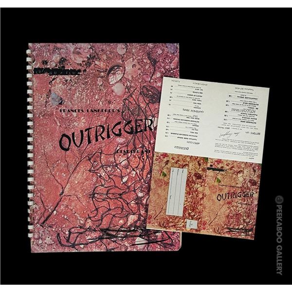 SVEN KIRSTEN KOLLECTION - FRANCES LANGFORD'S OUTRIGGER MENU & MENU POSTCARD.