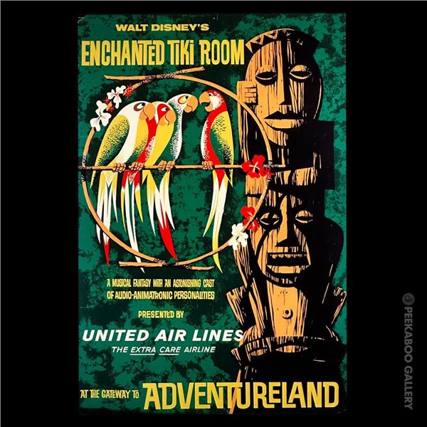 DISNEYLAND ENCHANTED TIKI ROOM LARGE FORMAT PHOTOGRAPHIC POSTER PRINT.