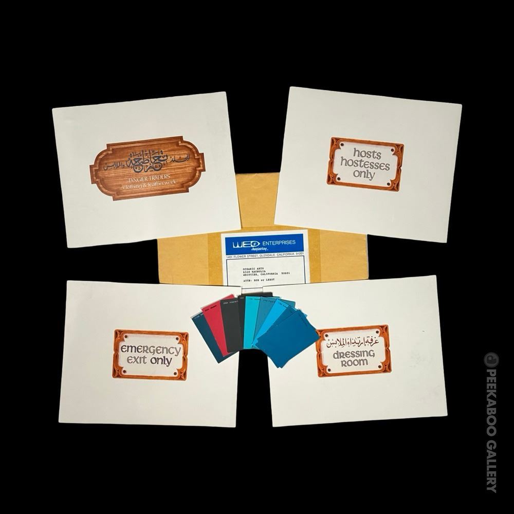 SET OF FOUR (4) EPCOT CENTER - WORLD SHOWCASE SIGN CONCEPT PHOTOS w ...