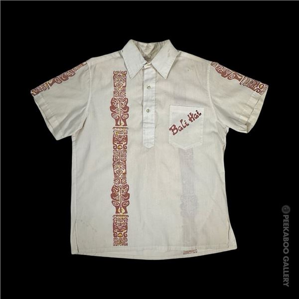 SVEN KIRSTEN KOLLECTION - MOD 1960s BALI HAI MEN'S UNIFORM SHIRT.