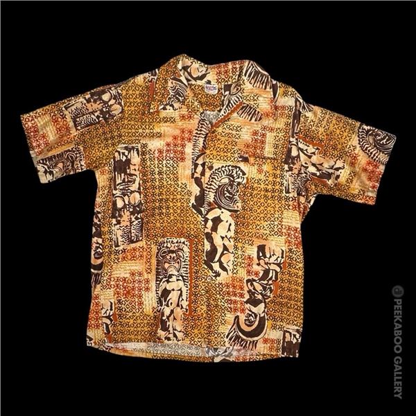 SVEN KIRSTEN KOLLECTION - MOD 1960s KU TIKI DESIGN MEN'S SHIRT.