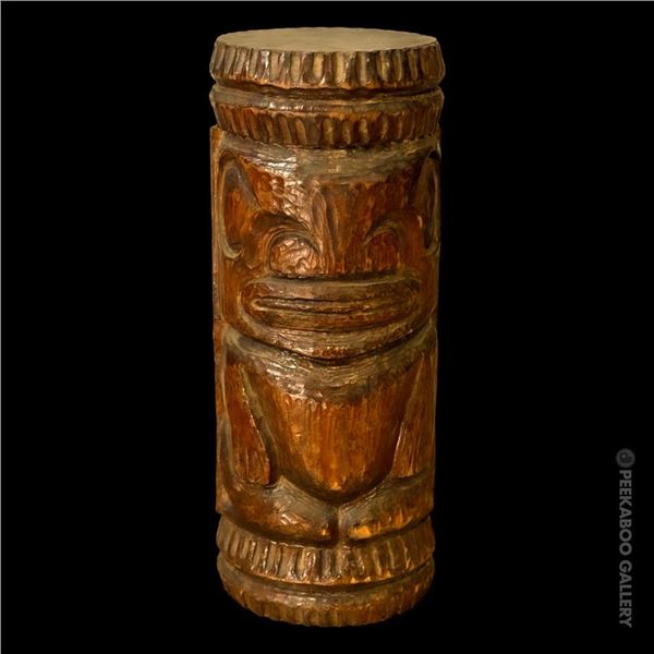 VINTAGE RESTAURANT SALVAGE TAHITIAN TIKI POST.