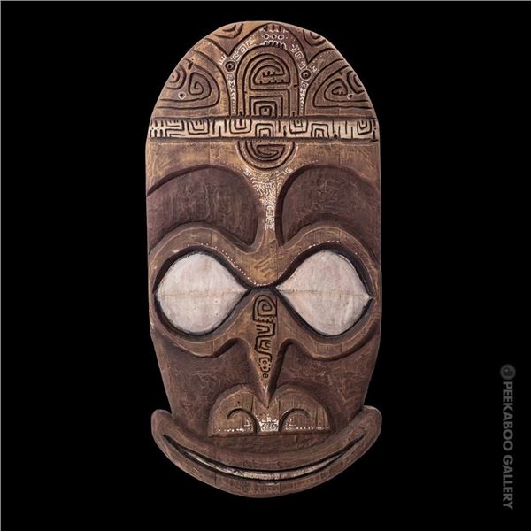 HAND-CARVED LEROY SCHMALTZ #478 "MARQUESAN TAHITIAN FACE".