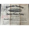 Image 1 : 1945 United States Navy Honorable Discharge Certificate