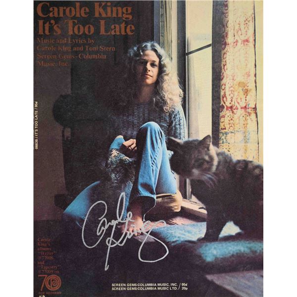 Carole King Signed Sheet Music