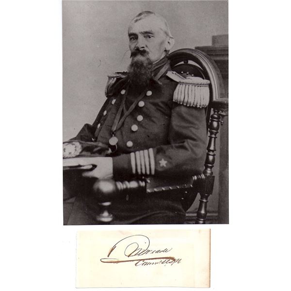 Naval Officer Richard Worsam Meade Signed Civil War Signature Cut