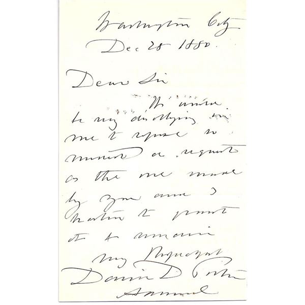 Union Admiral David D. Porter Signed Civil War Letter