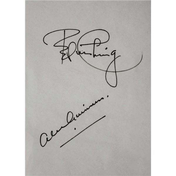 Alec Guinness & Peter Cushing Signature Strip
