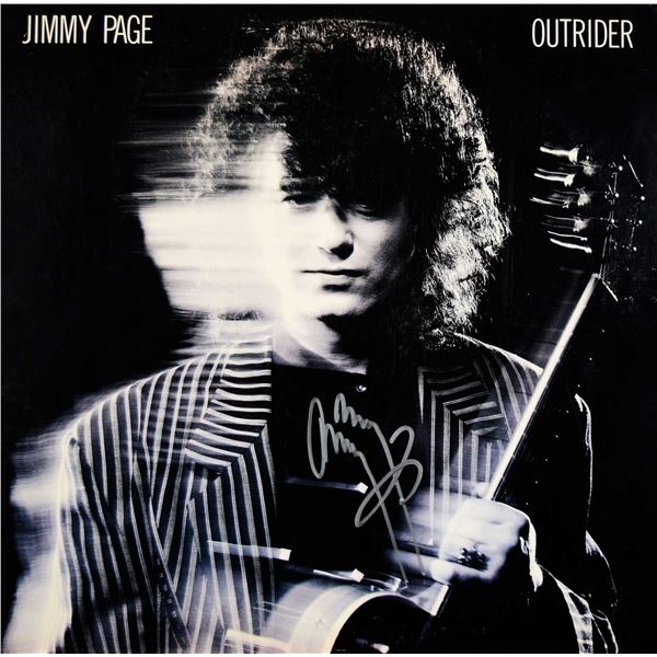 Led Zeppelin's Jimmy Page signed Outrider album