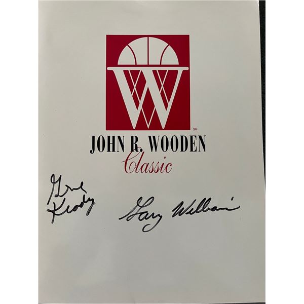 John R. Wooden Classic Gene Keady and Gary Williams signed program
