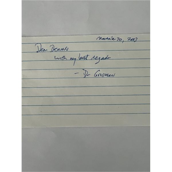 Dr. Grollman signed note