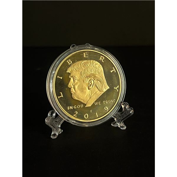 US President Donald Trump 2019 Gold Plated Commemorative Collectors Coin