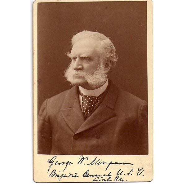 George Washington Morgan Signed Civil War Photo