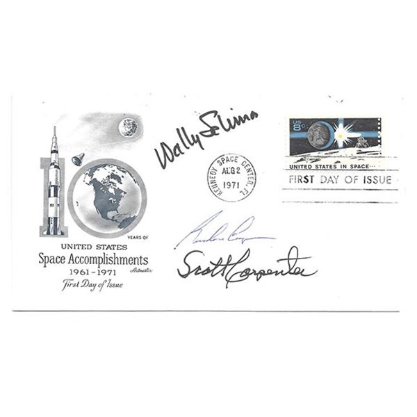 Mercury Gemini Astronaut Wally Schirra signed space cover