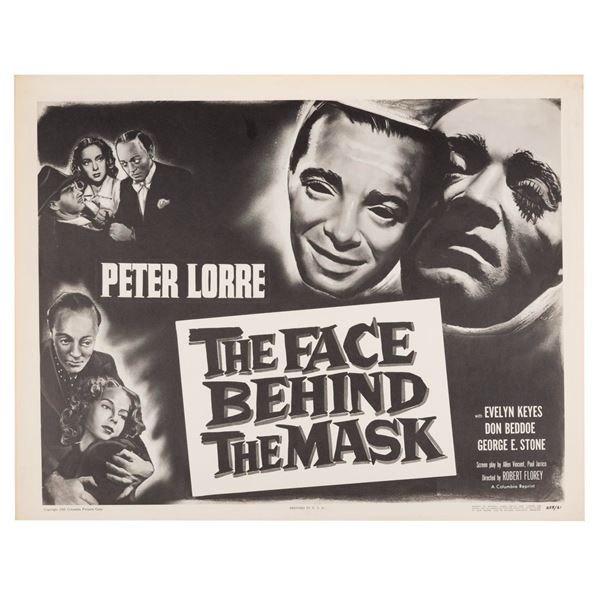 A "The Face Behind the Mask" Half-Sheet.