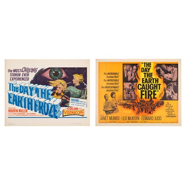 A Pair of "The Day The Earth Caught Fire" and "The Day The Earth Froze" Half-Sheets.
