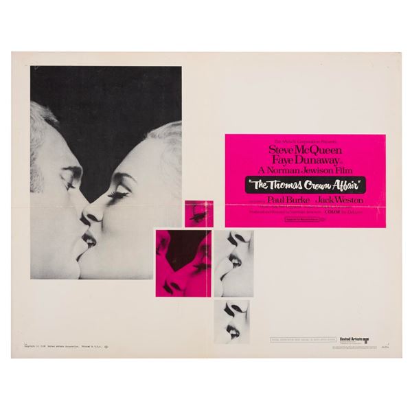 A Steve McQueen "The Thomas Crown Affair" Half-Sheet.